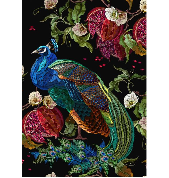 Peacock - Mint Decoupage Sheet