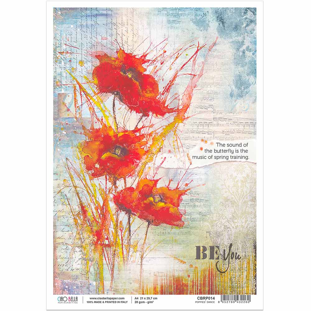 Poppies' Dance - CB Rice Paper A4