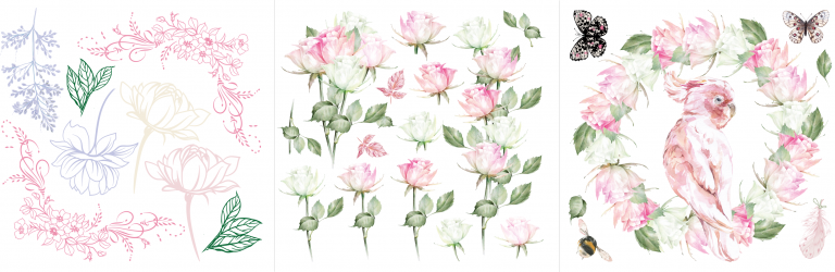 Hokus Pokus Petite Transfer - Floral Dream