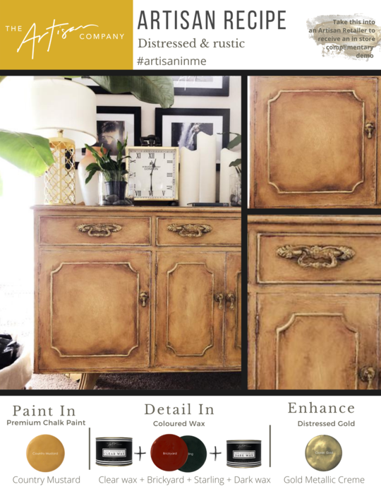 DISTRESSED & RUSTIC IN COUNTRY MUSTARD