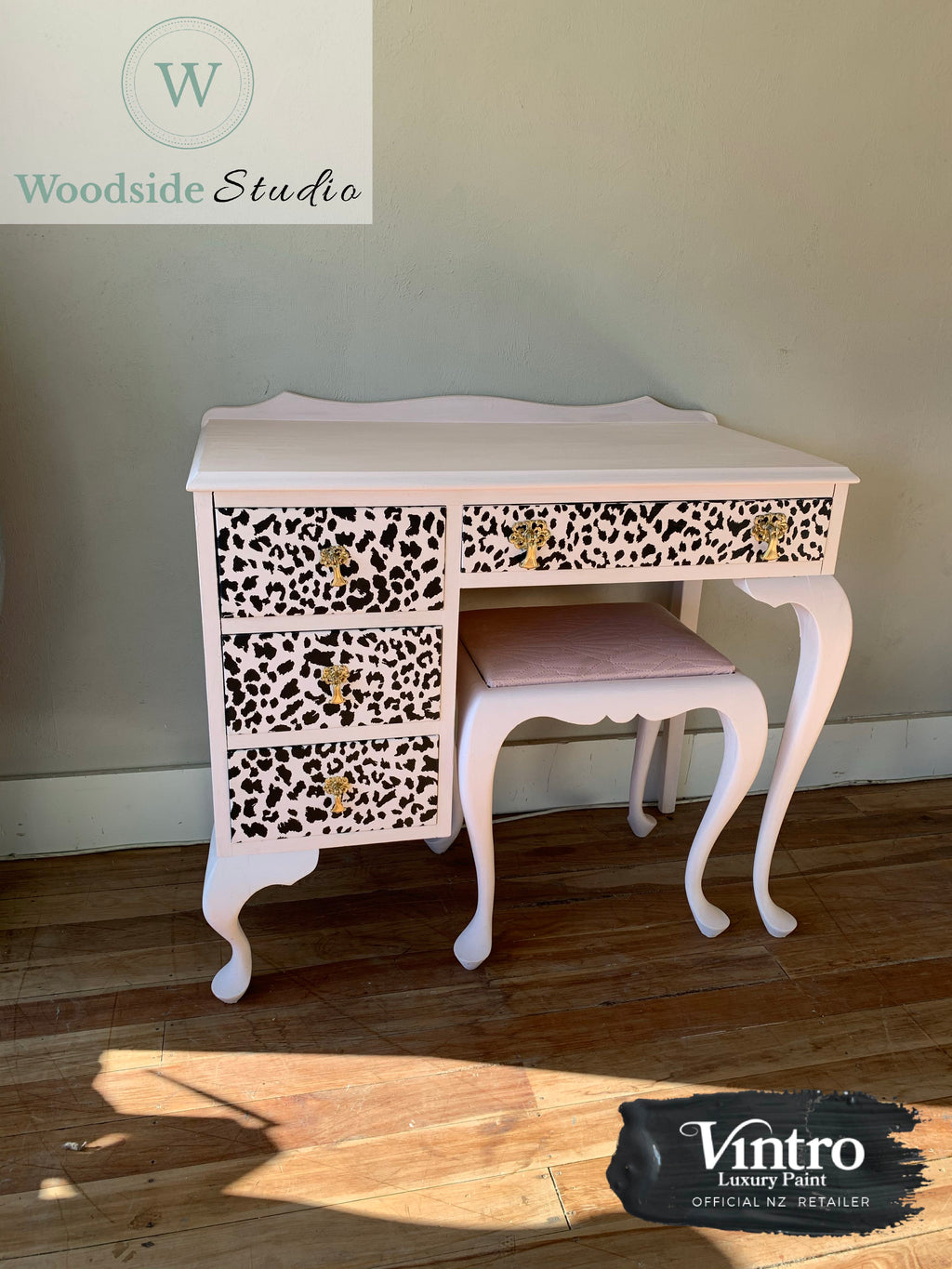 Pink Cheetah Desk