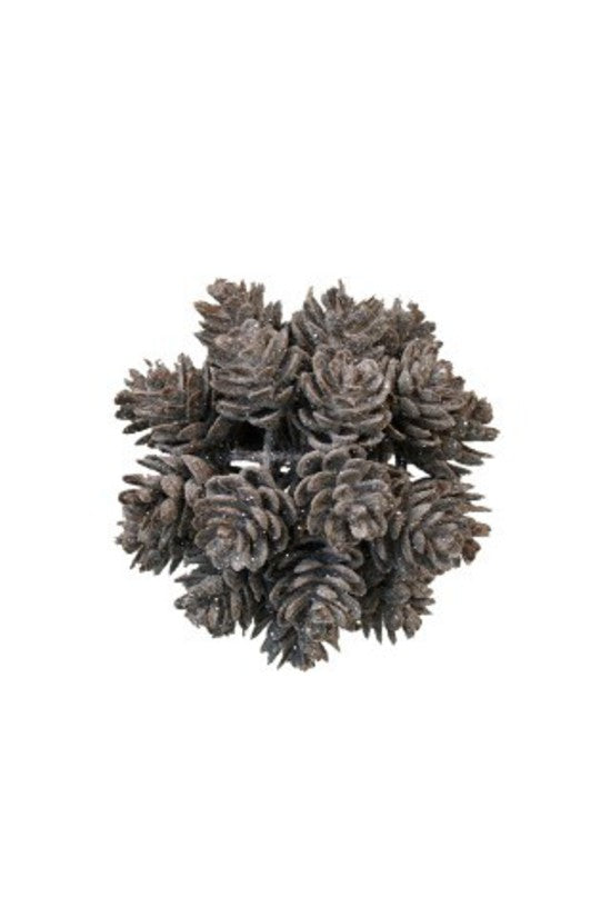Frosted Pinecone Ball 12cm