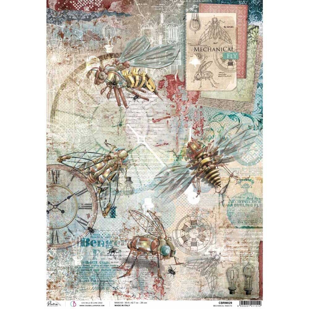 Mechanical Insect - Rice Paper A3