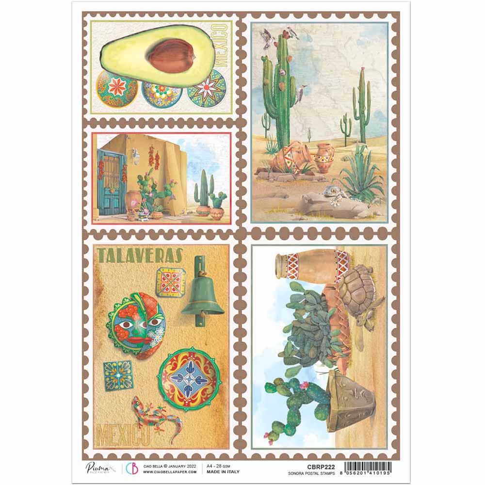 Rice Paper A4 - Sonora Postal Stamps