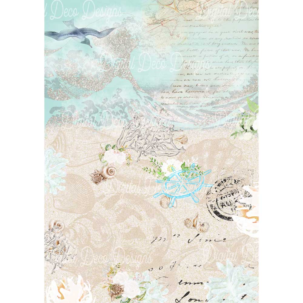 Message in a Bottle - A4 DDD Rice Paper