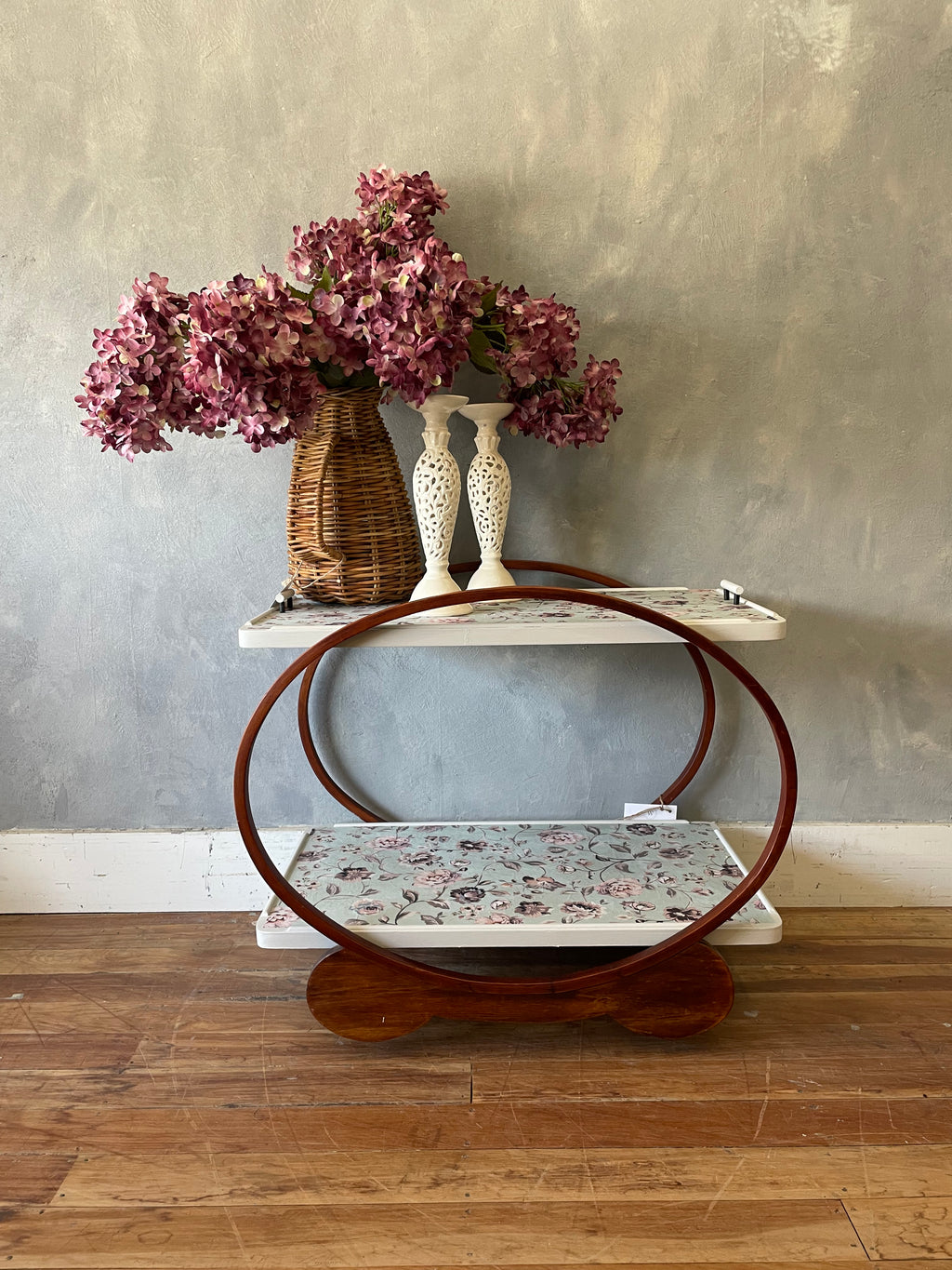 Neutral Florals Tea Trolley