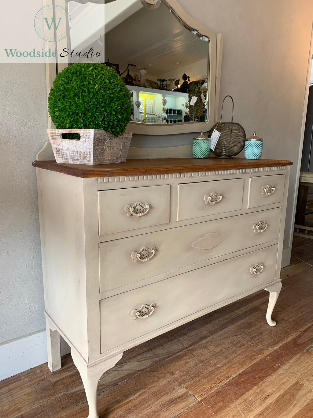 French Country Dresser with Mirror