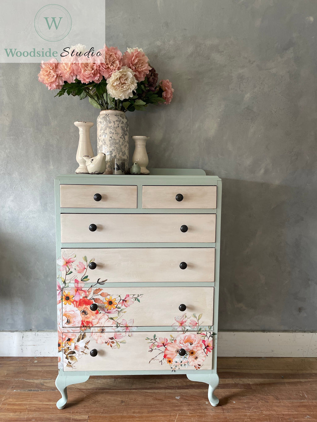 White Washed Oak Tallboy