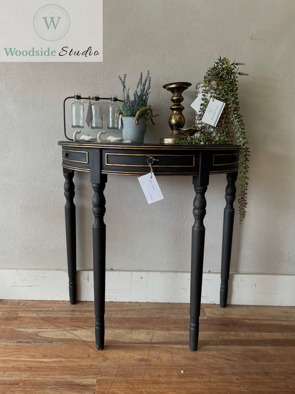 Black & Gold Hall Table