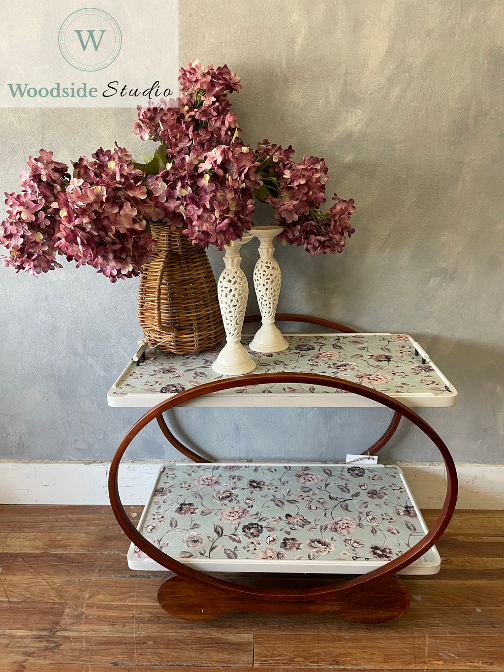 Neutral Florals Tea Trolley