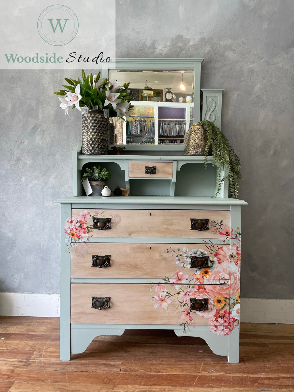 White washed Duck Egg Dresser