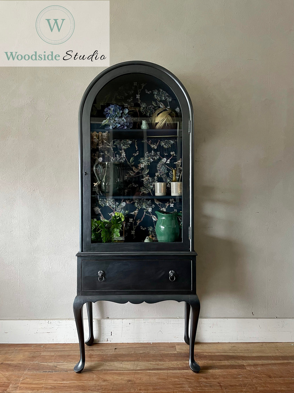 Pewter Arched Cabinet