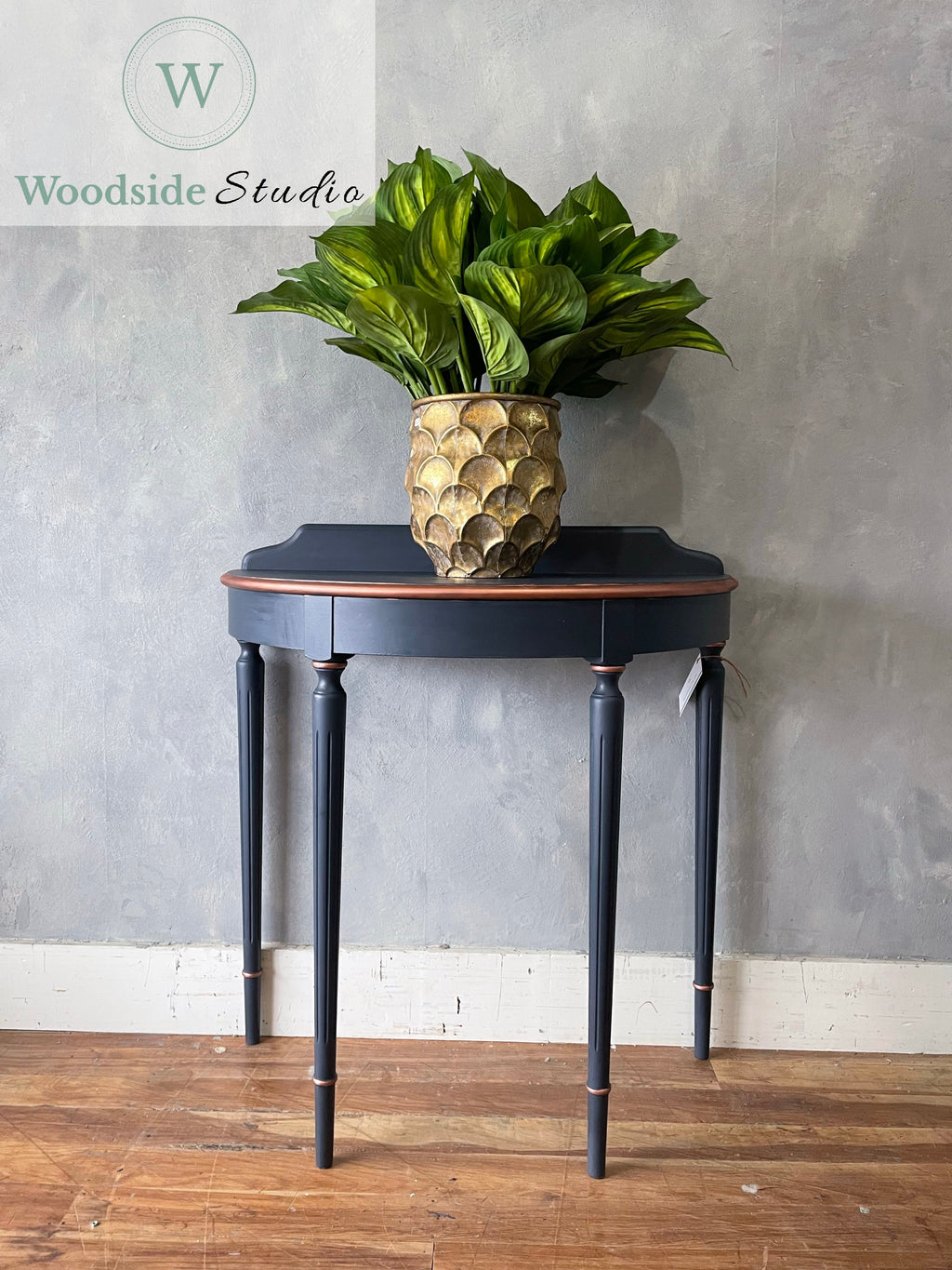 Navy Blue Hall Table