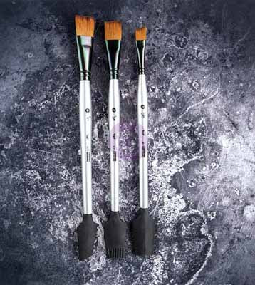Art Basics - Paint Brush Set - Texture Ends - 3 Brushes